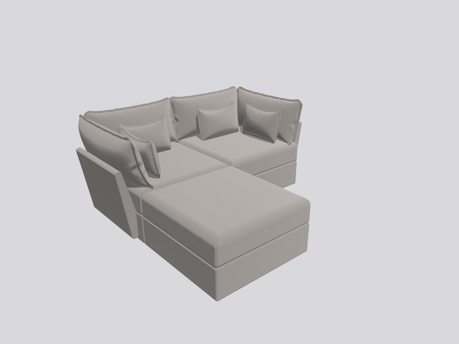 2 Seater Sofa and Ottoman Module