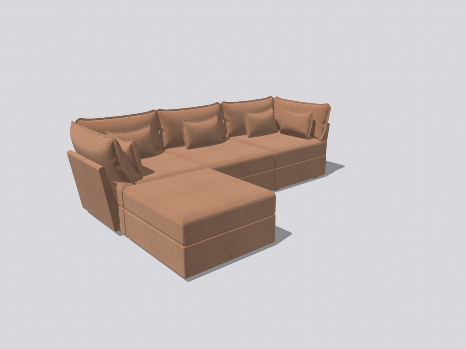 3 Seater Sofa and Ottoman Module
