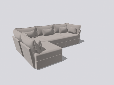 4 Seater Sofa Corner Sectional Open Arm