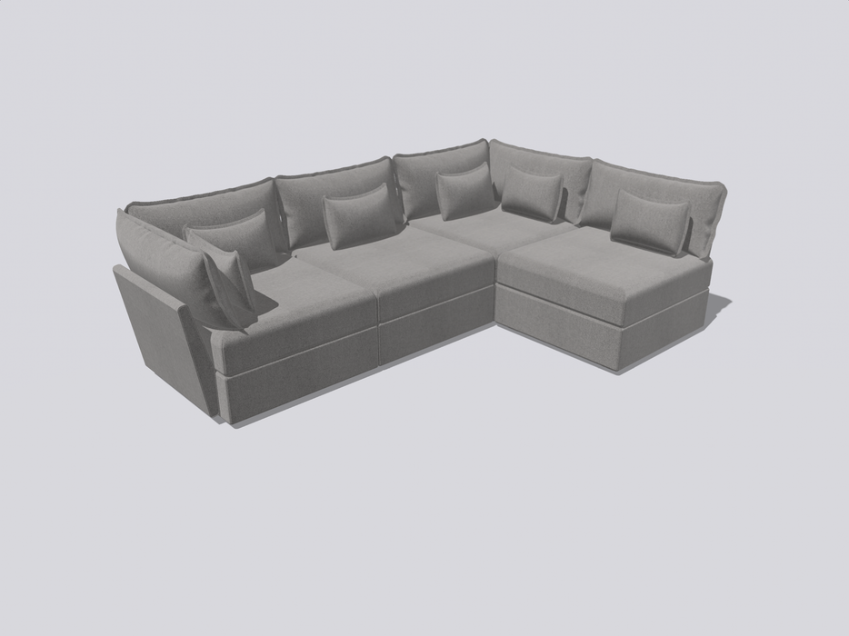 4 Seater Sofa Corner Sectional Open Arm