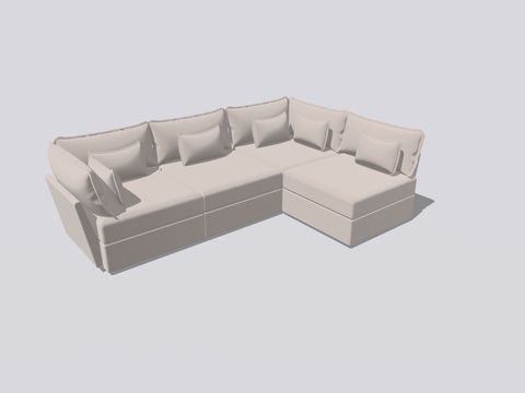 4 Seater Sofa Corner Sectional Open Arm