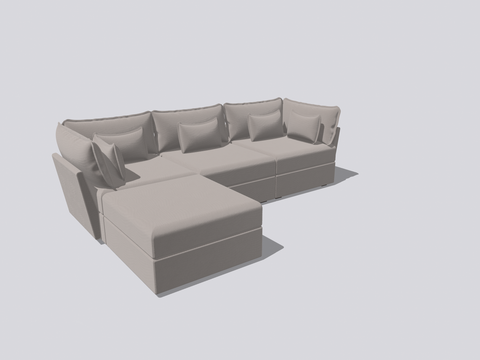 3 Seater Sofa and Ottoman Module