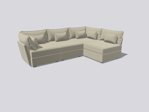 4 Seater Sofa Corner Sectional Open Arm