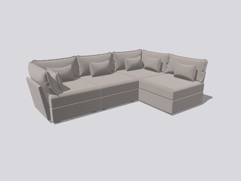 4 Seater Sofa Corner Sectional Open Arm