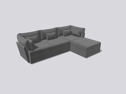 3 Seater Sofa and Ottoman Module