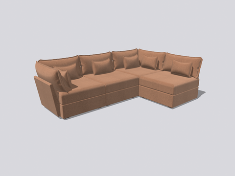 4 Seater Sofa Corner Sectional Open Arm