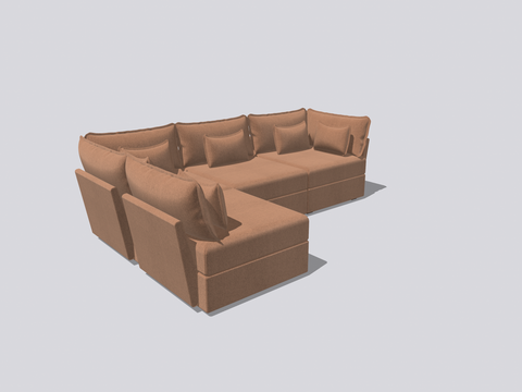 4 Seater Sofa Corner Sectional Open Arm