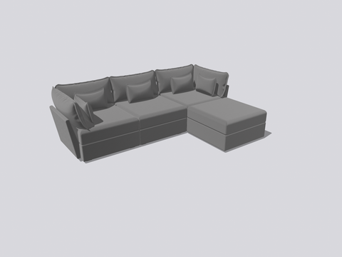 3 Seater Sofa and Ottoman Module