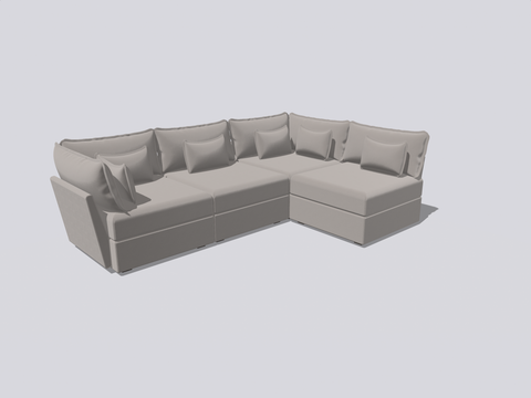 4 Seater Sofa Corner Sectional Open Arm