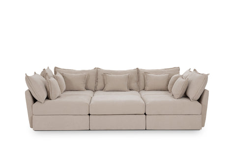 Double 3 Seater Sectional With Backrest