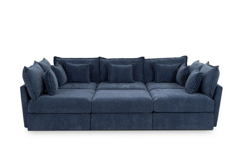 Double 3 Seater Sectional With Backrest