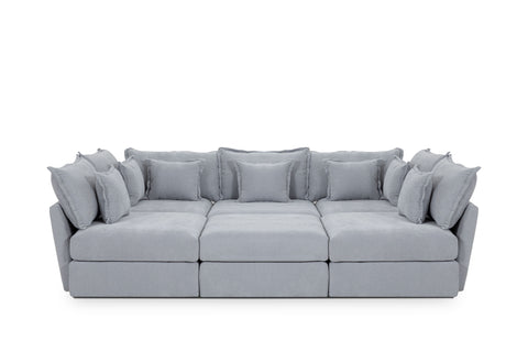 Double 3 Seater Sectional With Backrest