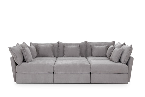 Double 3 Seater Sectional With Backrest