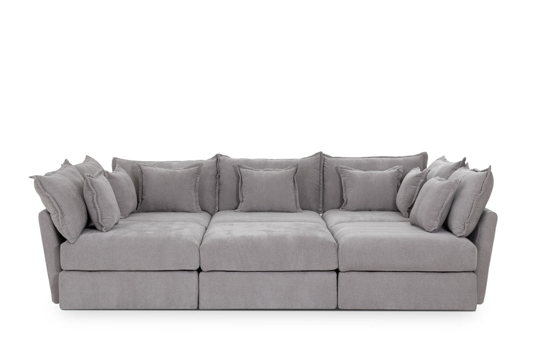 Double 3 Seater Sectional With Backrest