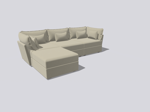 3 Seater Sofa and Ottoman Module