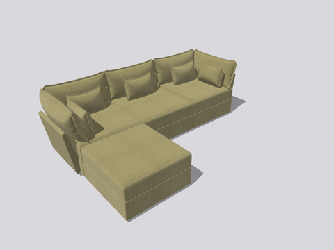 3 Seater Sofa and Ottoman Module