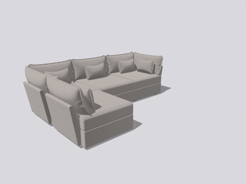 4 Seater Sofa Corner Sectional Open Arm