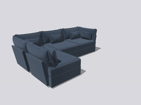 4 Seater Sofa Corner Sectional Open Arm