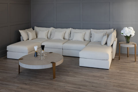 4 Seater Sofa and 2 Ottoman Modules