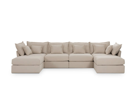 4 Seater Sofa and 2 Ottoman Modules