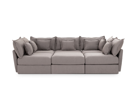 Double 3 Seater Sectional With Backrest