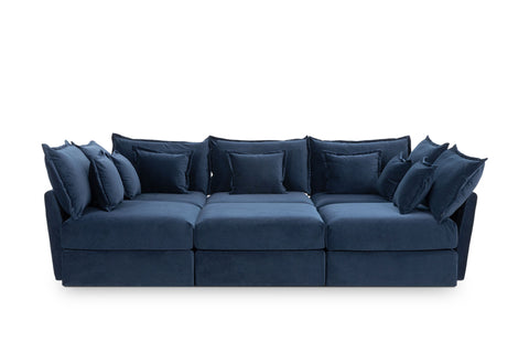 Double 3 Seater Sectional With Backrest