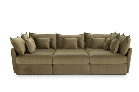 Double 3 Seater Sectional With Backrest