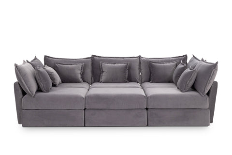 Double 3 Seater Sectional With Backrest