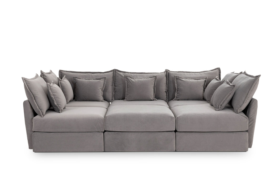 Double 3 Seater Sectional With Backrest